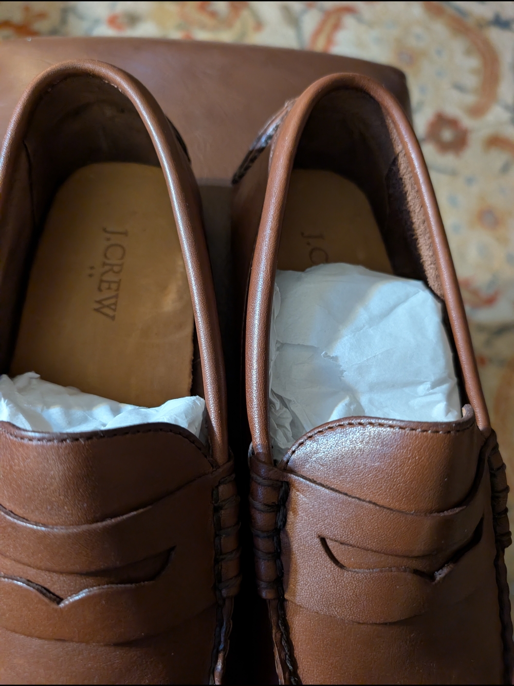 J Crew Factory Mens Brown Leather Driving Shoes 8 - Picture 3 of 6